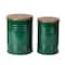 Glitzhome® Metal Storage Accent Table with Solid Wood Lid Set